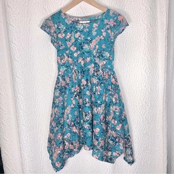 Xhilaration | Dresses | Xhilaration Pink Floral Teal Lace Swing Dress |  Poshmark